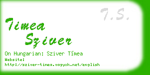 timea sziver business card